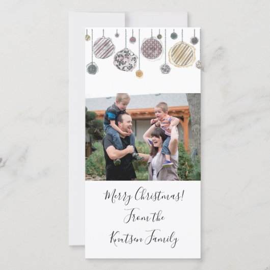 Carte de Noël aquarelle personnalisée (Devant)