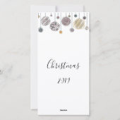 Carte de Noël aquarelle personnalisée (Dos)