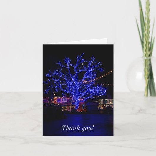 Carte de Noël Arbre Bleu (Devant)
