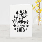 Carte de Noël Arbre Chat Noir (Fleur jaune)
