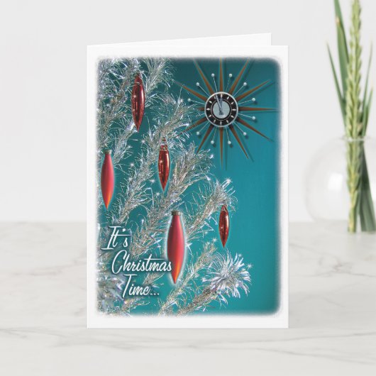 Carte de Noël Arbre d'argent (Devant)