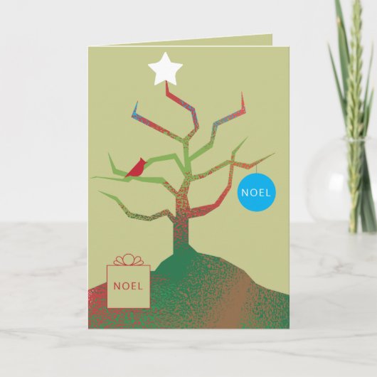 Carte de Noël Arbre D'Art (Devant)