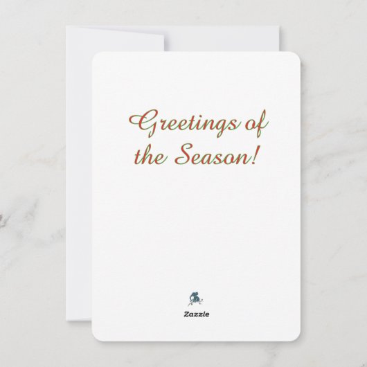 Carte de Noël Arbre de Fête (Dos)