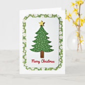 Carte de Noël Arbre de Noël (Fleur jaune)