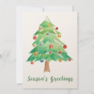 Carte de Noël arbre de Noël à l'aquarelle