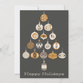 Carte de Noël Arbre de Noël de l'ornement rétro (Devant)