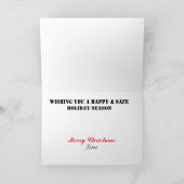 Carte de Noël Arbre de Noël et Extincteur de feu (Intérieur)