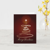 Carte de Noël ; arbre de Noël traditionnel (Fleur jaune)