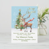 Carte de Noël Arbre de rennes écossais (Debout devant)
