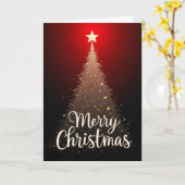 Carte de Noël Arbre Étincelant (Fleur jaune)