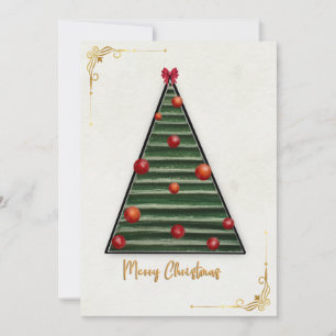 Carte de Noël arbre géométrique moderne élégante r