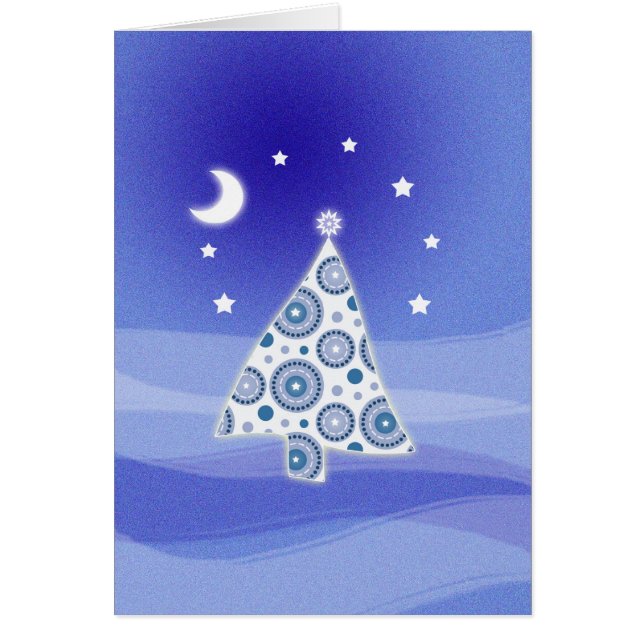 Carte de Noël Arbre Mignon (Devant)