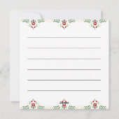 Carte de Noël arbre ruban minimaliste (Dos)