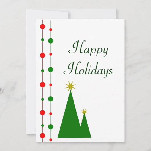 Carte de Noël Arbres (Devant)
