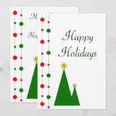 Carte de Noël Arbres (Devant / Derrière)