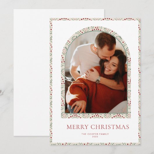 Carte de Noël Arc Moderne (Devant / Derrière)