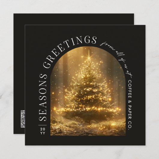 Carte de Noël Arc moderne d'affaires (Devant / Derrière)