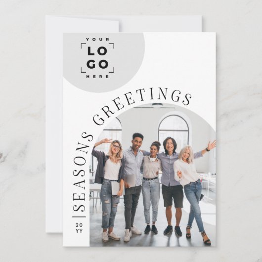 Carte de Noël Arc moderne d'affaires (Devant)