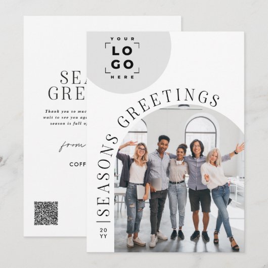 Carte de Noël Arc moderne d'affaires (Devant / Derrière)