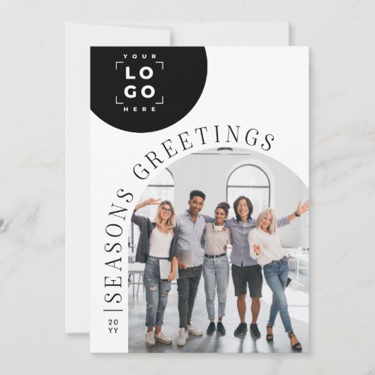 Carte de Noël Arc moderne d'affaires (Devant)