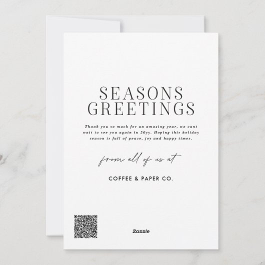 Carte de Noël Arc moderne d'affaires (Dos)