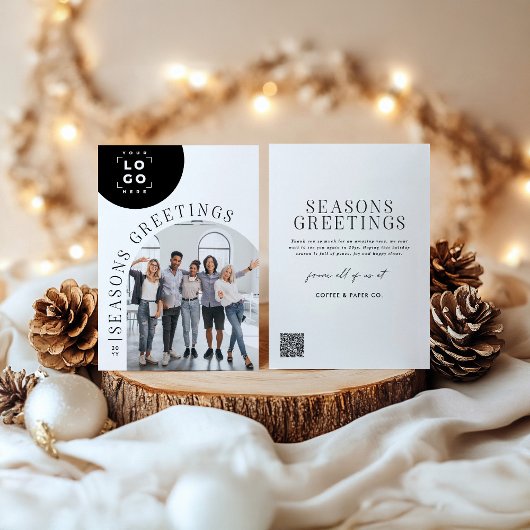 Carte de Noël Arc moderne d'affaires