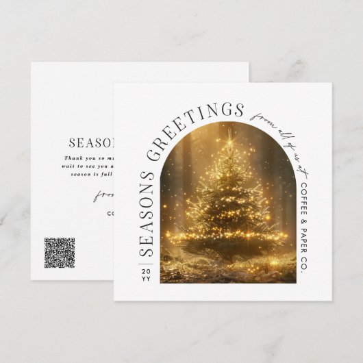 Carte de Noël Arc moderne d'affaires (Devant / Derrière)