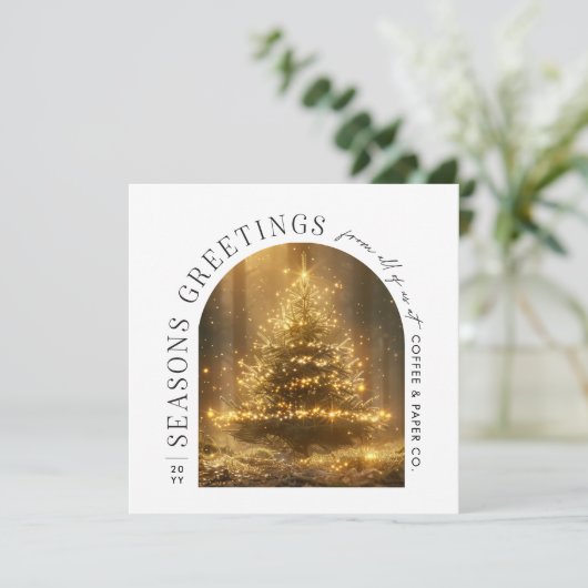 Carte de Noël Arc moderne d'affaires (Debout devant)