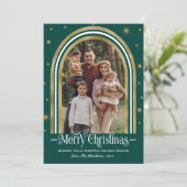 Carte de Noël Arch Frame Photo famille (Debout devant)