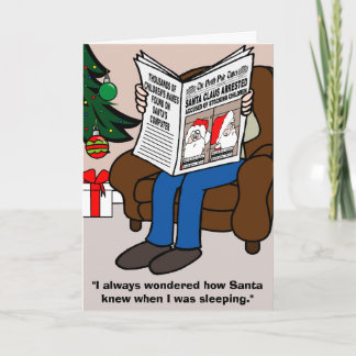 Carte de Noël arrêtée par le Père Noël