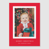 Carte de Noël Arrière - plan rouge classique (Devant)