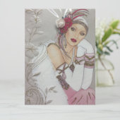 Carte de Noël Art déco vintage (Debout devant)