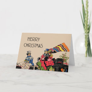 Carte de Noël Art déco vintage