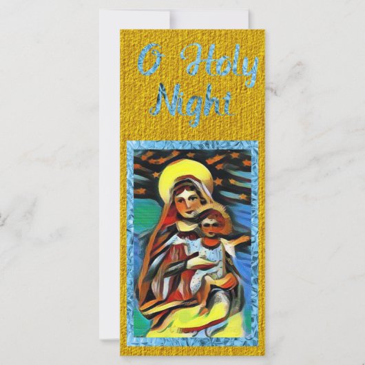 Carte de Noël Art Mary et Jesus (Devant)