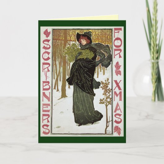 Carte de Noël Art Nouveau (Devant)