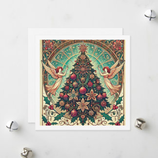 Carte de Noël Art Nouveau