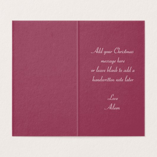 Carte de Noël Art Nouveau Reine des neiges Joyeux (Inside Unfolded)