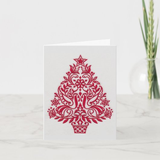 Carte de Noël - Art populaire scandinave de Noël (Devant)