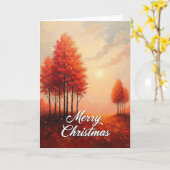 Carte de Noël Artisanale (Fleur jaune)