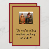 Carte de Noël athée 1 (Devant / Derrière)