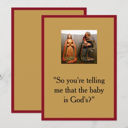 Carte de Noël athée 1 (Devant / Derrière)