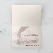 Carte de Noël attachée de train de neige (Intérieur)