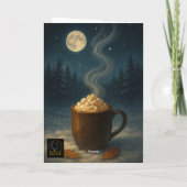 Carte de Noël au cacao chaud - Salutation de vacan (Dos)