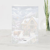 Carte de Noël au chardon écossais joyeux (Dos)