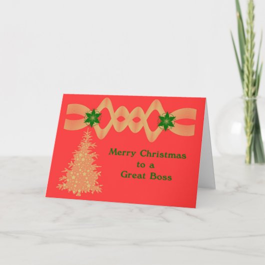 Carte de Noël au chef du personnel (Devant)