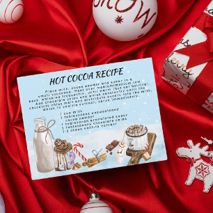 Carte de Noël au chocolat au cacao chaud