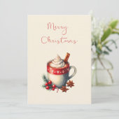 Carte de Noël au Chocolat Chaud  (Debout devant)