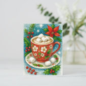 Carte de Noël au Chocolat Chaud de Fête (Debout devant)
