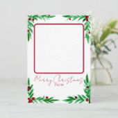 Carte de Noël au houx (Debout devant)