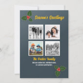 Carte de Noël au houx (Devant)